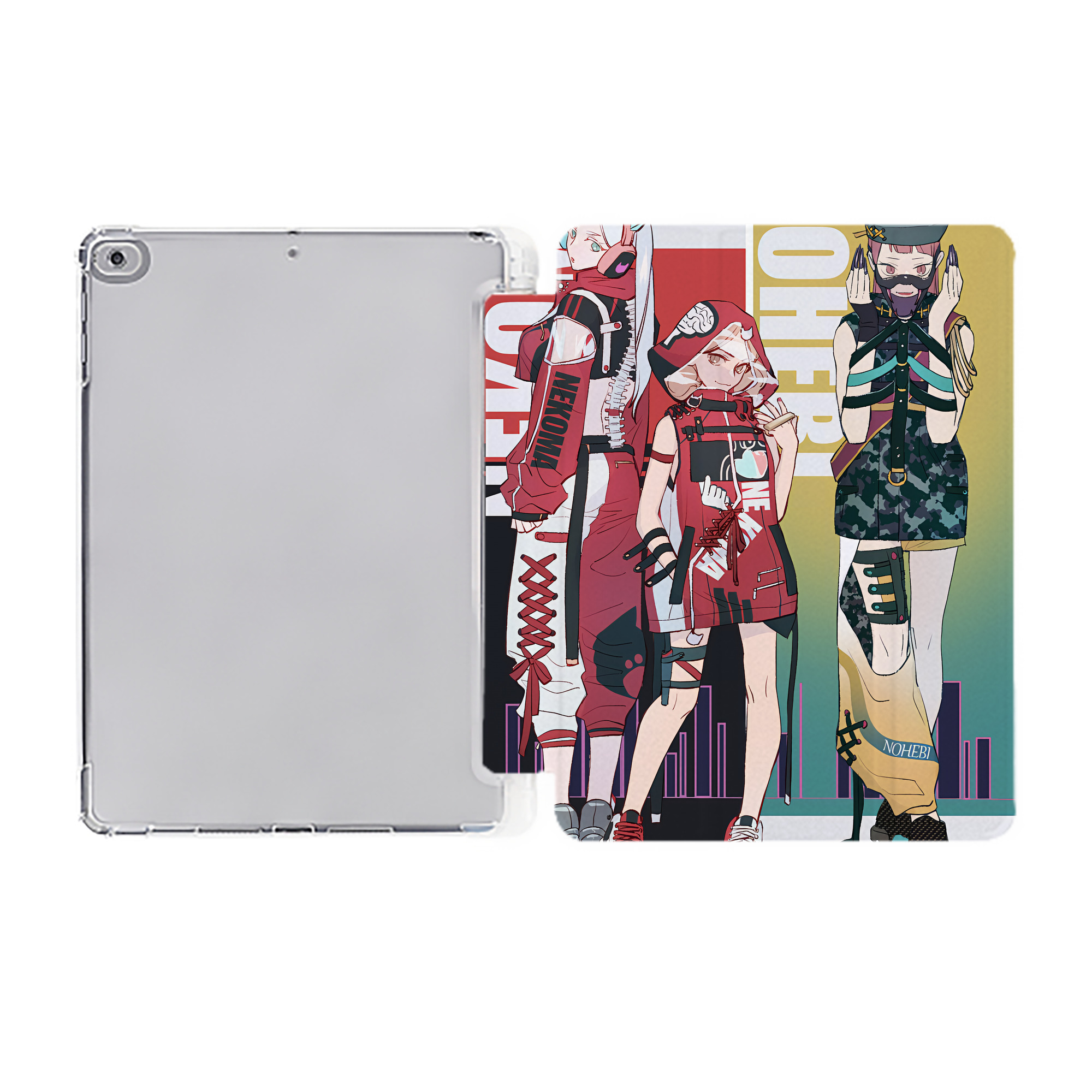 （画像用） ハイキュー!! Haikyu!! IPad ケース ペン収納付き 三つ折りスタンド PUレザー×シリコン 対応機種9.5/10.5/10.9インチ